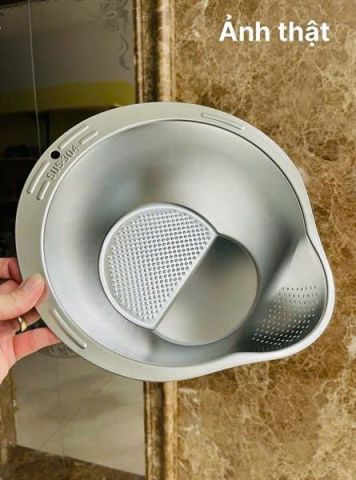 Chậu Vo Gạo, Lọc Rửa Đa Năng Inox 304 Size 24cm NC63