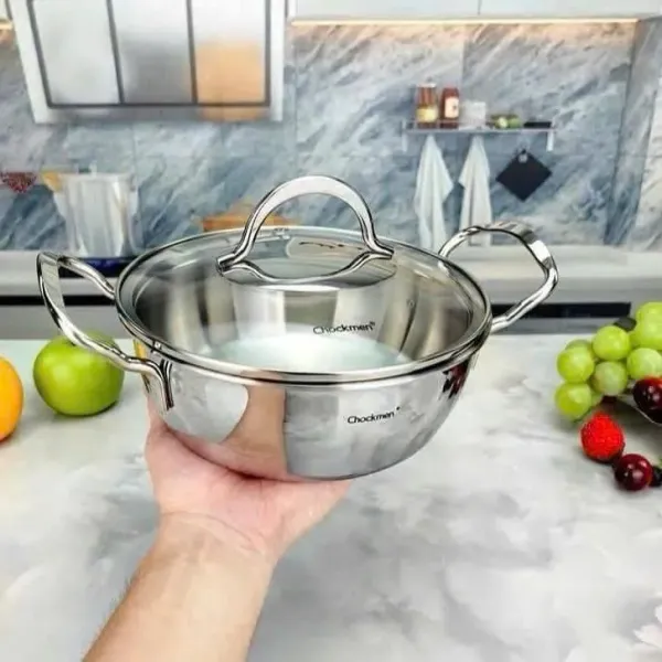 Nồi Inox Đúc Liền Khối 2 Quai Chockmen CKM102 Size 18cm