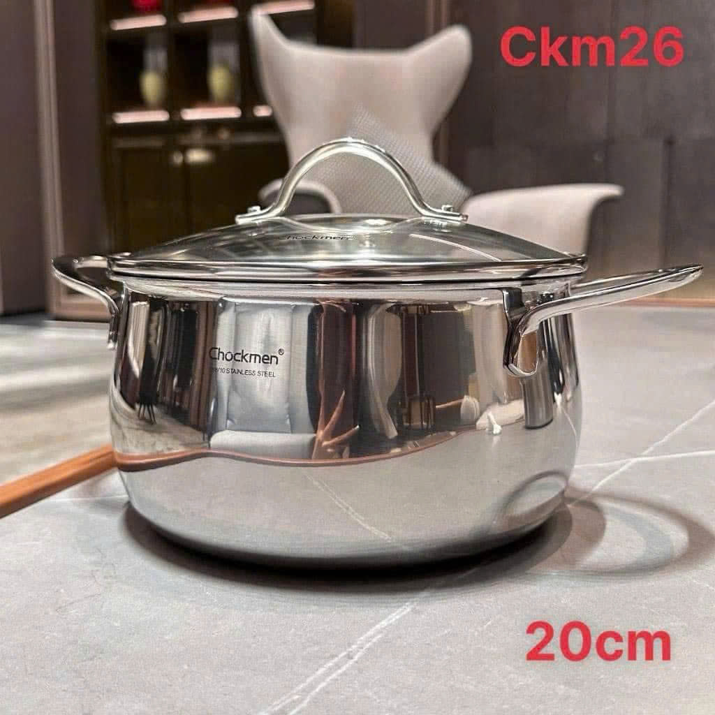 Nồi Inox Chockmen Đúc Liền Nguyên Khối Size 20cm CKM26