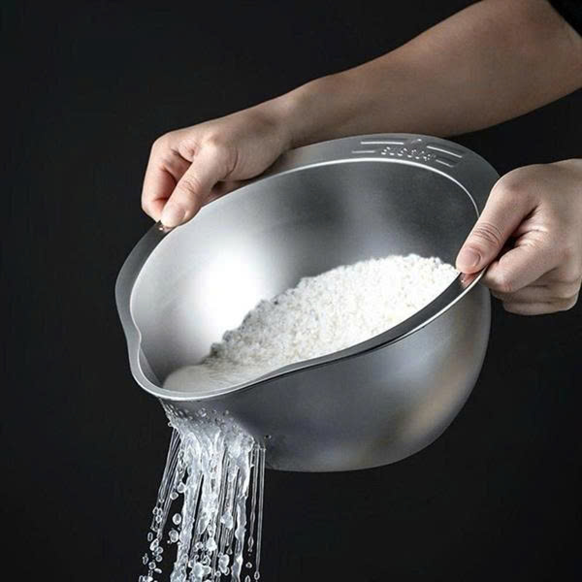 Chậu Vo Gạo, Lọc Rửa Đa Năng Inox 304 Size 24cm NC63