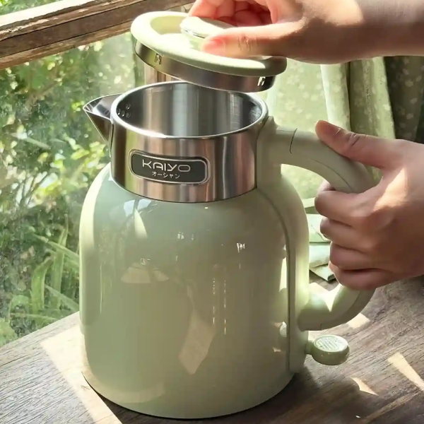 Ấm Siêu Tốc 2 Lớp Kaiyo 1.5L – Inox 304, Đế Strix UK