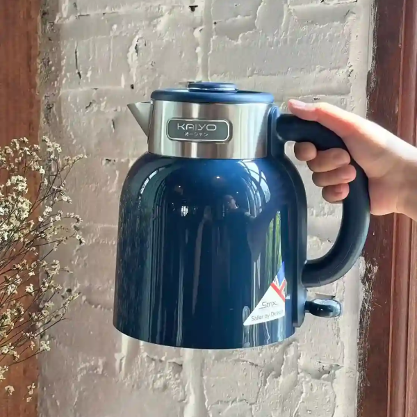Ấm Siêu Tốc 2 Lớp Kaiyo 1.5L – Inox 304, Đế Strix UK