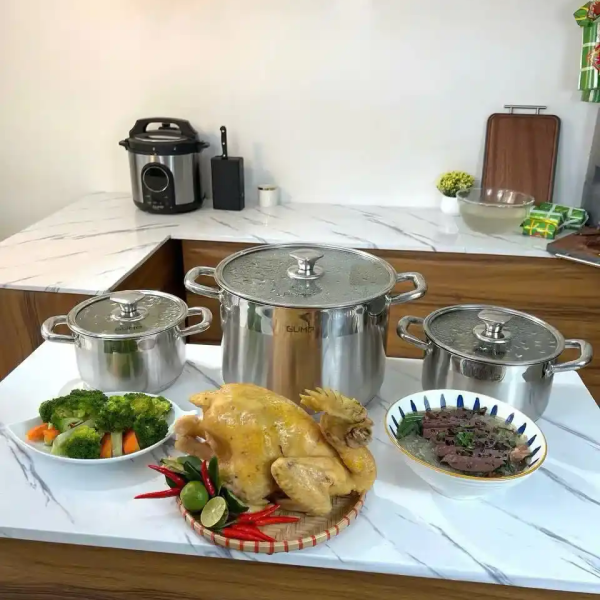 Bộ Nồi Inox 3 Món Gume Korea GMP19