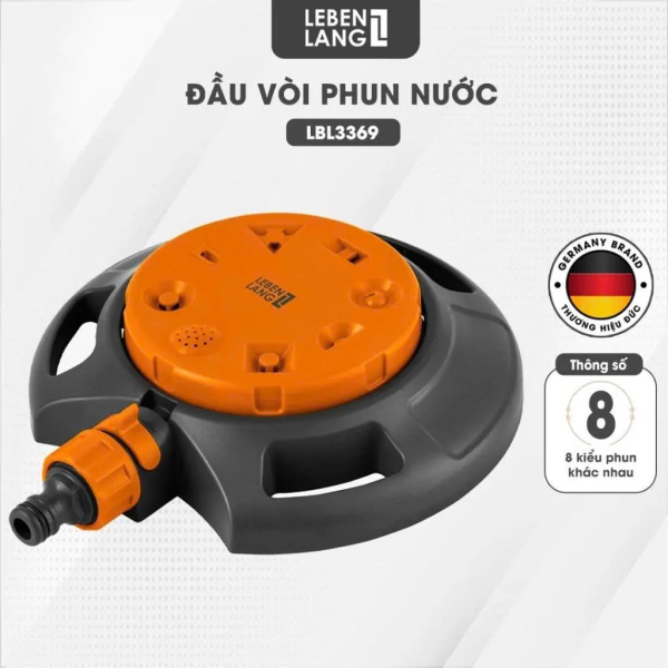 Đầu Vòi Tưới Cây Lebenlang LBL3369 8 Kiểu Phun