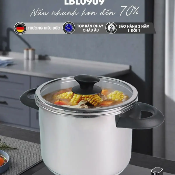 Nồi Inox Đa Năng Nắp Áp Suất Lebenlang LBL0909 Dung Tích 5,5L