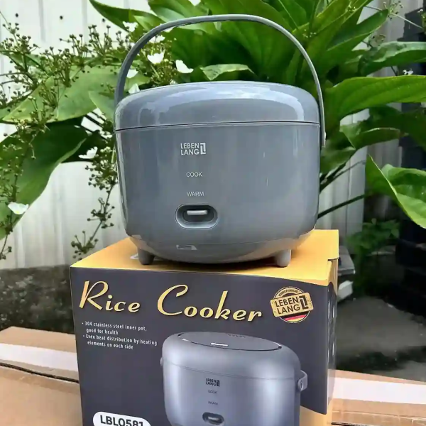 Nồi Cơm Điện Mini Lebenlang LBL0581 Dung Tích 1,2L, Lòng Nồi Inox 304 Cao Cấp - BH24T