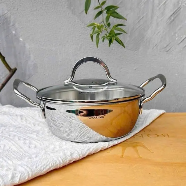 Nồi Inox Đúc Liền Khối 2 Quai Chockmen CKM102 Size 18cm