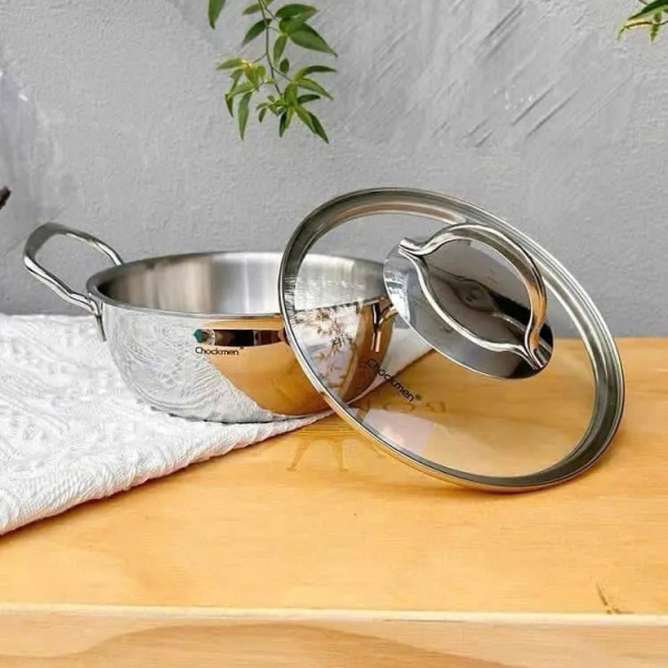 Nồi Inox Đúc Liền Khối 2 Quai Chockmen CKM102 Size 18cm