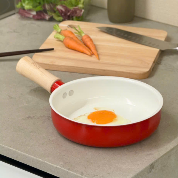Bộ Chảo Quánh Mini Chống Dính Ceramic Cán Gỗ Todaii Nhật Bản 