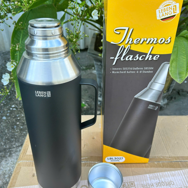 Bình Giữ Nhiệt Inox 304 Lebenlang LBL3027 Dung Tích 3000ml, Kèm Lõi Lọc Trà